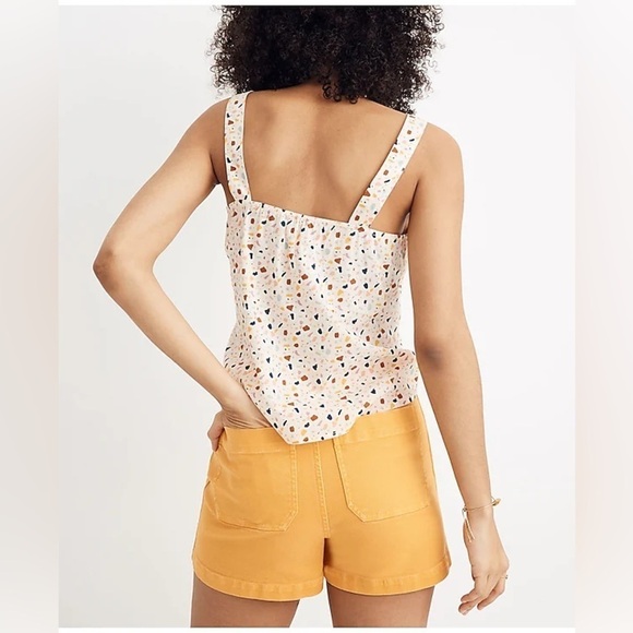 Madewell | Twist Knot Tie-Front Cami Top in Terrazzo Confetti Print Size 12 - Picture 2 of 11